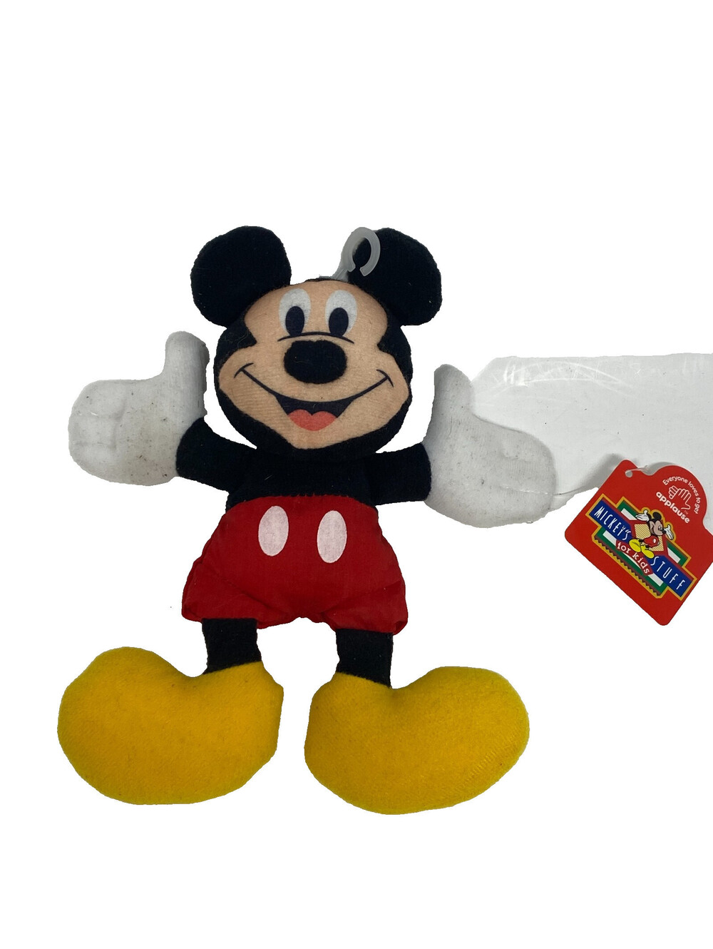 Applause Mickey Mouse 7" Bean Bag Plush Mickey's Stuff for Kids w/ Tag Vintage